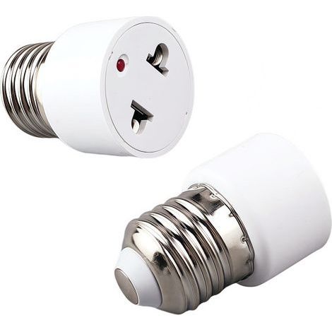 2 pièces par paquet Adaptateur de douille de lampe Prise E27 Conversion en prise de courant (1/5)