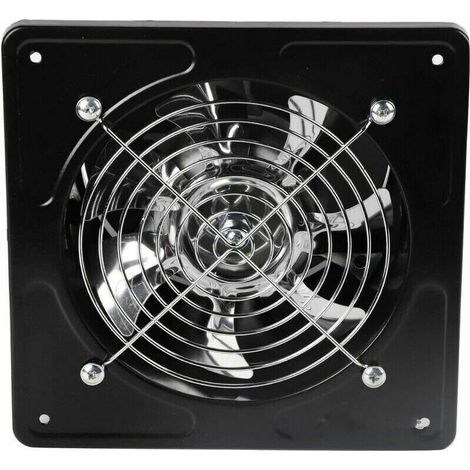 6-Zoll-Abluftventilator, 150 mm Lochdurchmesser, 40 W, Luftabsaugung, Wandmontage, Abluftventilator für Küche und Badezimmer (schwarz) (1/4)