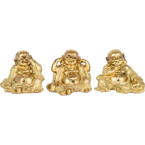 Signes Grimalt Figura De Buda Figuras Budas Pequeños Dorados 3U Budas Dorado 7x10x9cm 22595