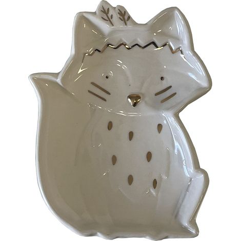 Porte-bijoux Renard Blanc et Or (1/3)