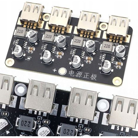Convertitore di tensione a 4 canali Rosfix, caricabatterie 2.0, 3.0, USB Step Down