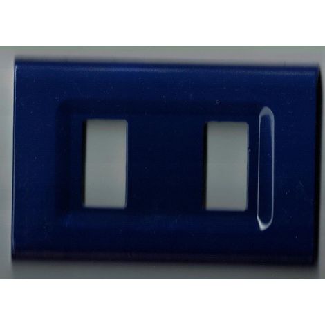 TRADE SHOP - Placchette Placche In Abs Serie Magic Elite Bticino Compatibili Color Copriprese - Blu -3 fori     -