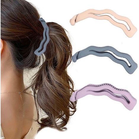 Bananenförmige Haarspangen (3er-Set) – Lange und stabile, kammförmige Haarspangen – Geeignet für Frauen und Mädchen (1/4)