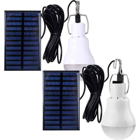 Ampoules solaires pour l'intérieur de la maison et du poulailler, lampes solaires LED rechargeables pour la nuit dans l'abri, en cas de panne de courant et à l'extérieur (1/5)
