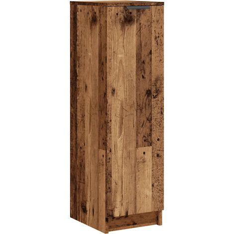 Scarpiera vintage con pratica anta contenitore 29,5 x 35 x 100,5 cm legno composito finitura effetto legno anticato 020050992