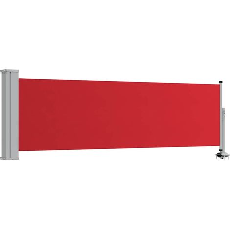 Maison Exclusive - Tenda Laterale Retrattile per Patio 80x300 cm Rosso (1/5)