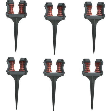 Lot de 6 guides de tuyau d'arrosage, support de tuyau d'arrosage, support de tuyau de pelouse, support de tuyau avec piquet pour protéger les plantes de jardin, cours, parterres de fleurs (1/5)