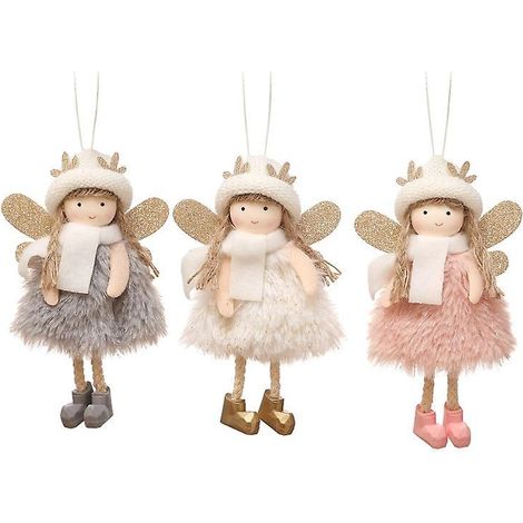 3 Pices Dcoration De Nol Nouveau Chapeau Corne De Cerf Fille Pendentif Cratif Nouvel Ange Pendentif Cadeau De Nol (1/5)