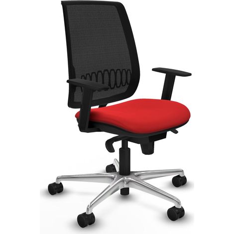 Chaise de bureau piqueras y crespo Alares noir mousse simili cuir (1/2)