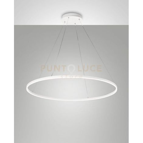 GIOTTO SOSPENSIONE BIANCA D.100CM A LED 4000K - 60W - 6700 lm DIMMERABILE C/ACC. SMART