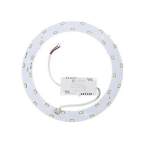 Panneau LED circulaire magnétique 15 W 220-240 V SMD 5730 à 30 LED, plafonnier LED (lumière blanche pure) (1/3)