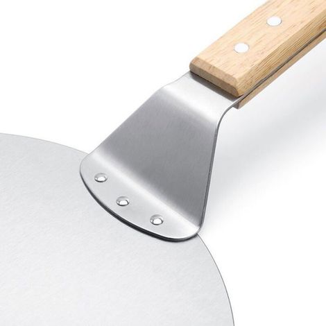 Pelle À Pizza - Acier Inoxydable 25,5 Cm - Manche Bois - Transfert Pizza Gâteau Tarte - 1 Pièce (1/4)