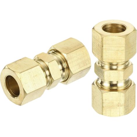5Pcs Laiton Compression Tube Raccord 3/8" Tube OD x 3/8" Tube OD (1/5)