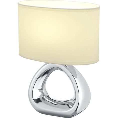 Lampe de table Gizeh RL céramique chrome/blanc E27 60W (1/4)