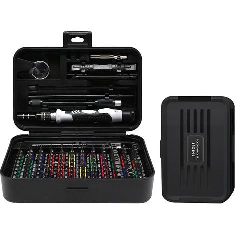 Set di cacciaviti di precisione, 132 pezzi per la riparazione di dispositivi elettronici e laptop - Utensili manuali per la perforazione, kit per la riparazione di computer e orologi (1/5)