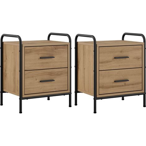 Bedside Cabinet 2 pcs Artisan Oak 40 x 30 x 50 cm vidaXL (1/5)
