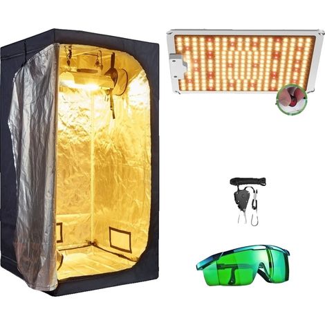 Tienda de cultivo, luces LED para cultivo, sistema hidropónico, kits de tienda de cultivo E-a, kit de 60x60x140cm (1/2)