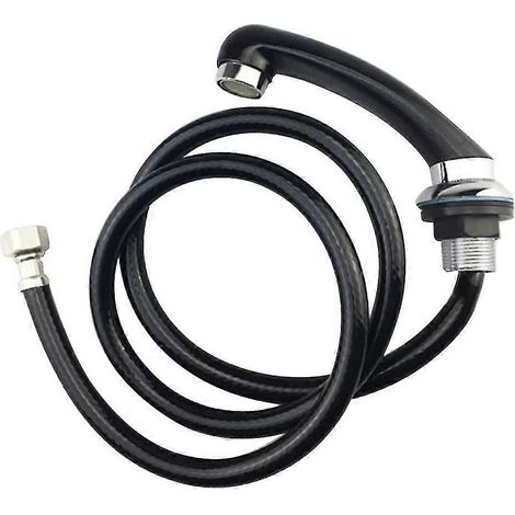 Tuyau de robinet universel de 1/2 pouce de largeur, pour douche et shampoing, haute densité, noir (1/5)