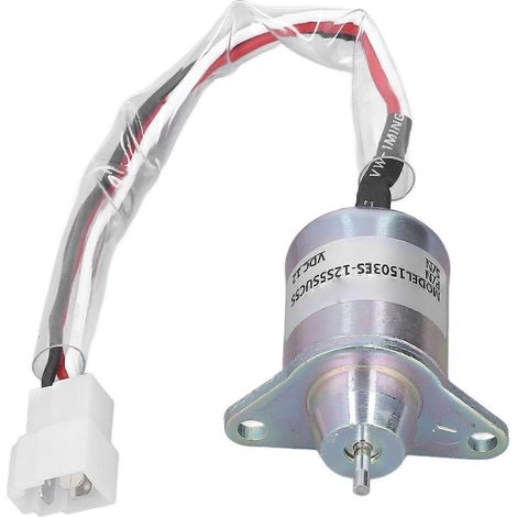 Électrovanne d'arrêt de carburant pour moteur d'excavatrice Hyundai R55 (1/5)