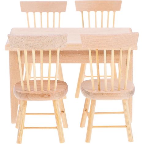 ensemble de jouets de sièges rétro simulés, micro-décors artificiels, accessoires de mise en scène photographique, ornements en bois, fournitures pour mini-maison et micro-monde (couleur aléatoire)-10