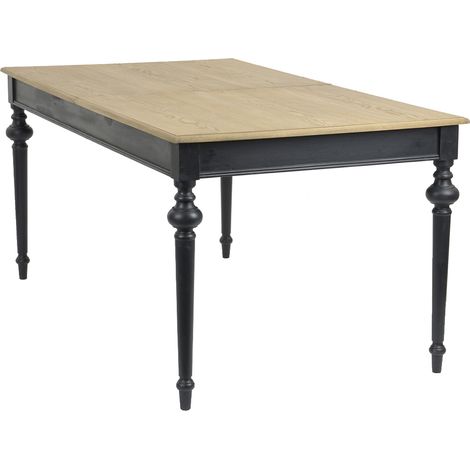 Amadeus - Table à manger rectangulaire 8 personnes en bois massif New Légende (1/4)