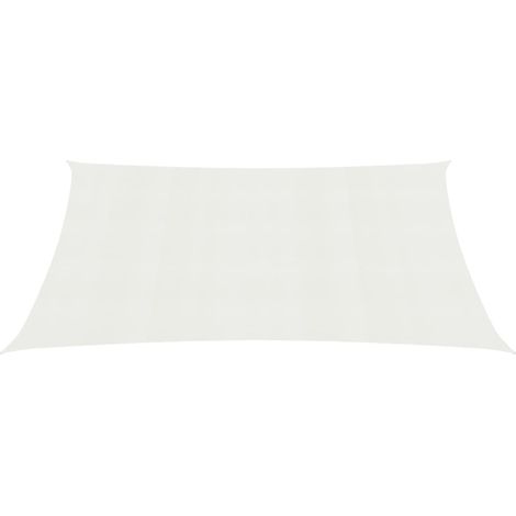 INLIFE Voile d'ombrage 160 g/m² Blanc 2x5 m PEHD (1/5)
