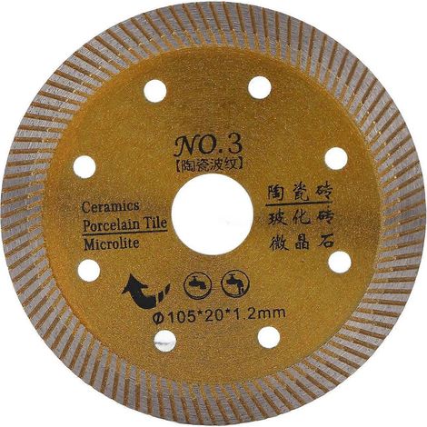 Diamant-Sägeblatt zum Schneiden von Beton, Granit, Marmor, Fliesen und Stein (gold)