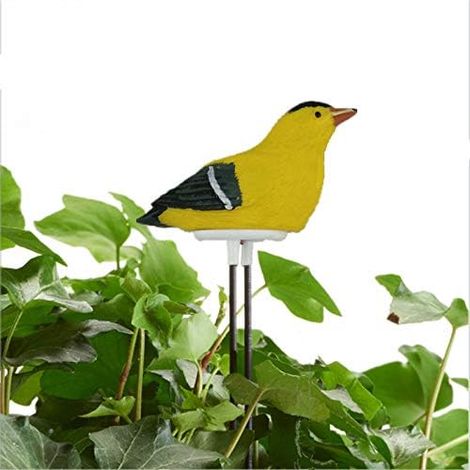 Bodenfeuchtigkeitsmesser, Bewässerungsalarm, Vogel-Pflanzentester, Hygrometer-Sensor, Garten-Set für Pflanzgefäße, erinnert an Warnmeldungen (gelb)