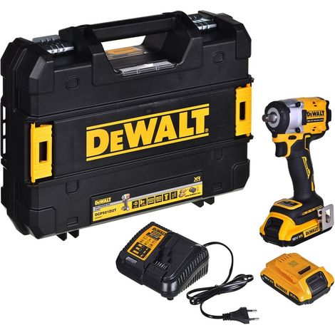 DeWALT - Avvitatore a impulsi a batteria 18V, 2x batterie 2,0 Ah XR, caricabatterie DCF921D2T (1/5)
