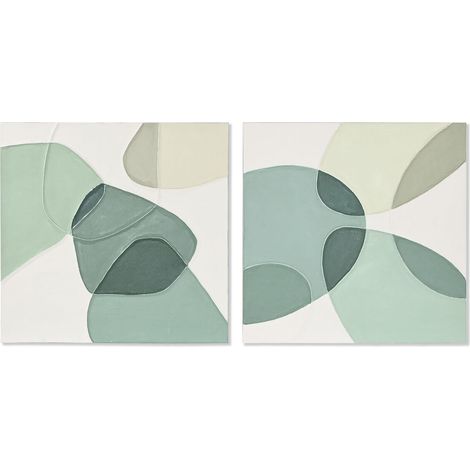 Tableau home esprit urbain abstrait 100 x 3,7 x 100 cm (2 pièces) (1/4)