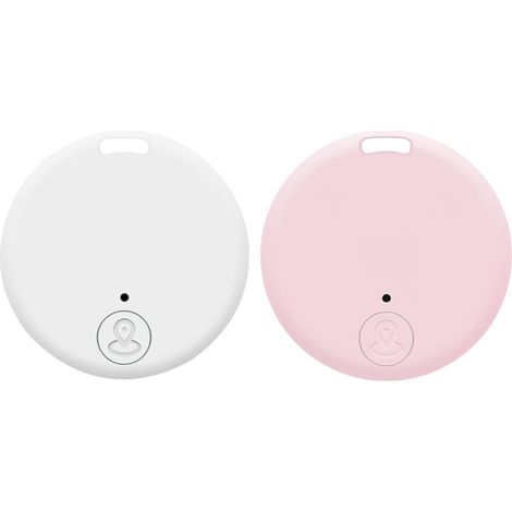 Localizzatore di pacchi da 4  Localizzatore GPS per porta Bluetooth 5.2 Key Finder Smart Tag compatibile con iOS e Android  Localizzatore di oggetti per trovare le chiavi  Materiale robusto (rosa e bi
