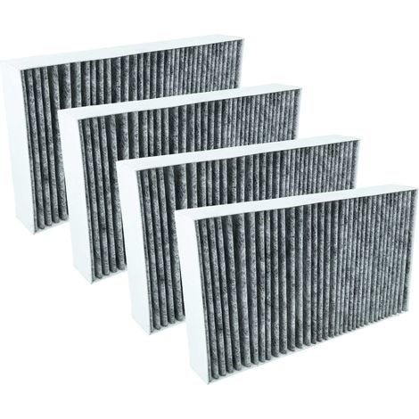vhbw 4x Aktivkohlefilter Ersatz für Miele DKF 29, AS-AZKF878 für Dunstabzugshaube