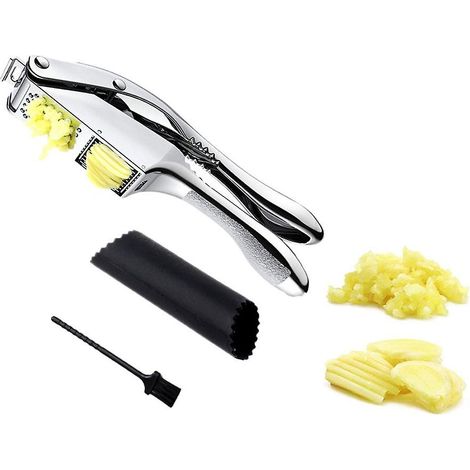 Presse-ail manuelle en acier inoxydable - Presse-ail argentée Good Grips (1/5)