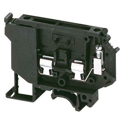 Bloc de jonction rail DIN à fusible Schneider Electric TRV, 4mm², A visser, Noir ( Prix pour Paquet de 50 )