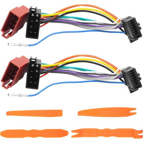 2 Pièces Câble Adaptateur Faisceau Autoradio Fiche ISO Radio pour (1/5)