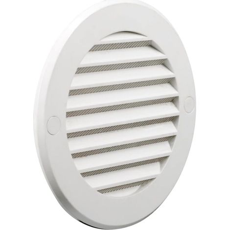 1 - Grille de ventilation - Moustiquaire - Système Ø125 mm - Protection insectes et flux d'air - Intérieur et extérieur - Blanc - 16x16 cm (1/5)