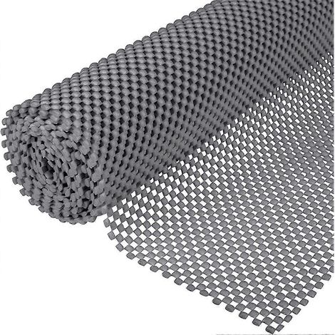 Tapis antidérapant pour tiroirs, placards et étagères - Gris (1/4)