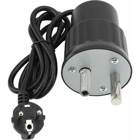 Moteur Tourne Broche de Barbecue Moteur Eléctrique Camping en Aluminium Kit Rtissoire Barbecue Charge Nominale 0-24kg,- (1/4)
