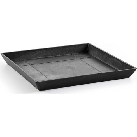 Sottovaso Square 50 Grigio Scuro - 43 x 43 x H. 3,5 cm ECOPOTS