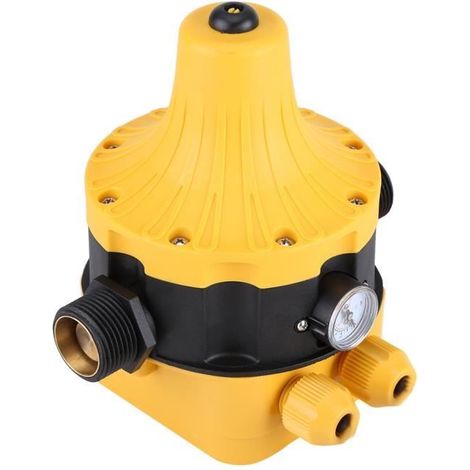 1 x Pressostat Pompe à Eau, Contrôleur Électronique avec Manomètre, IP65 pour Systèmes Domestiques et Jardin (1/4)
