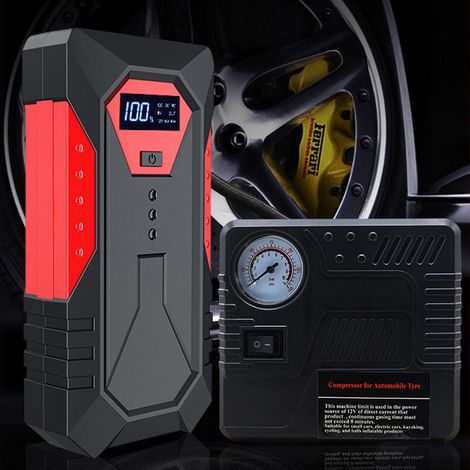 Caricabatterie per auto da 12 V 18800 mAh con display a LED, alimentazione USB e luce di emergenza integrata - ALTRO (1/3)