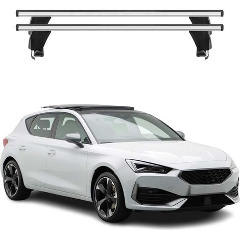 OMAC Dachträger Querträger Alu für Cupra Leon 2020-2026 – Abschließbar – T-Nut – City-Crash-getestet – Max. 50 kg Silber (1/5)