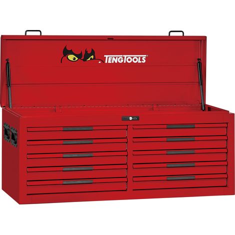 Coffre à outils XL 10 tiroirs pour servante pro rouge Teng Tools TST53R10F