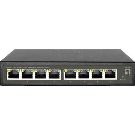 LevelOne GES-2108P Netzwerk-Switch Managed L2 Gigabit Ethernet (10/100/1000) Power over Ethernet (PoE) Schwarz