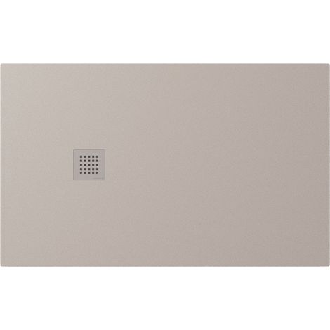 Receveur de douche en marbre coulé TRENECA 130x80cm, découpable selon vos demandes, beige mat (1/4)
