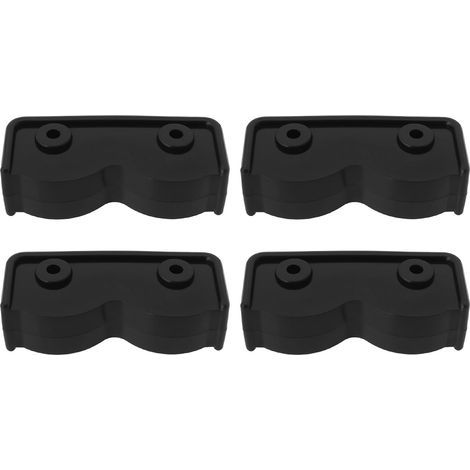 Lot de 4 raccords rectangulaires à 2 voies pour tonnelle, tente, parasol, mobilier d'extérieur, noir (1/5)