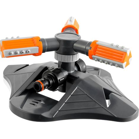 Rasensprenger 360 Grad Kreisregner - Garten Sprinkler 3/4 Zoll- Rotierender Wasser Sprinkler - mit Schnellkupplung für Garten, Rasen, Pflanzen, rasensprenger Große Flächen (1/5)