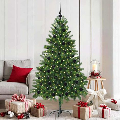 Weihnachtsbaum mit 300 LEDs mit Ständer Grün 180 cm PE