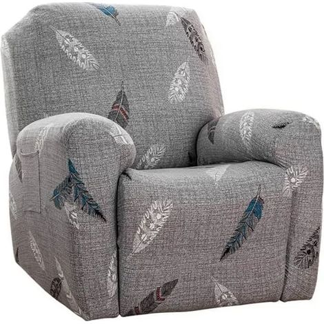 Housse de fauteuil inclinable avec poches, Protection pour fauteuil inclinable, Couleur duvet, Housse de canapé Chivas Regal (1/5)