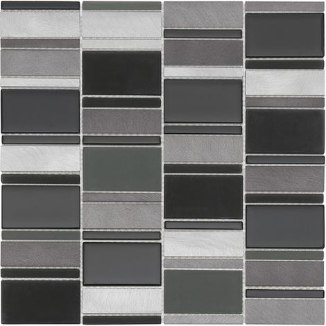 Mosaïque Allumi Piano Grey 73 — lot de 12 feuilles (1,05 m²) (1/2)